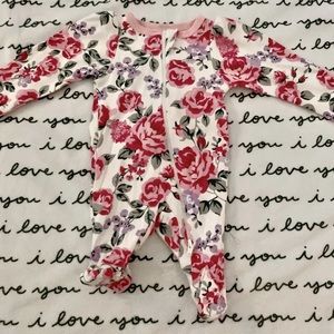 Preemie Floral Footie
